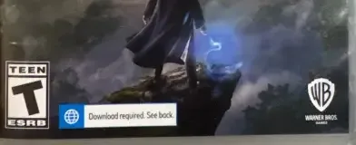 Hogwarts Legacy, the ESRB box on its front