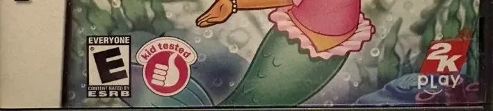Dora the Explorer: Dora Saves the Mermaids, the ESRB box on its front