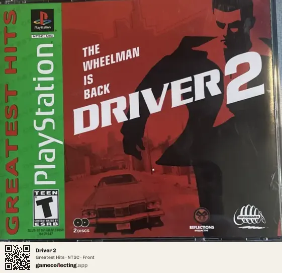 Driver 2 PlayStation, NTSC box front