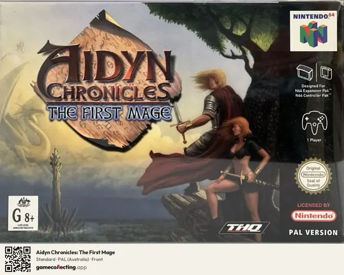 Aidyn Chronicles: The First Mage Nintendo 64, Australia box front