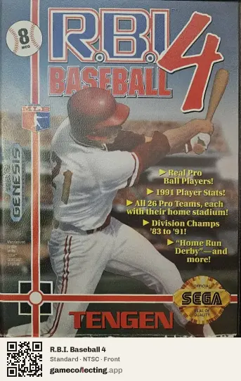 R.B.I. Baseball 4 Sega Mega Drive / Genesis, NTSC box front