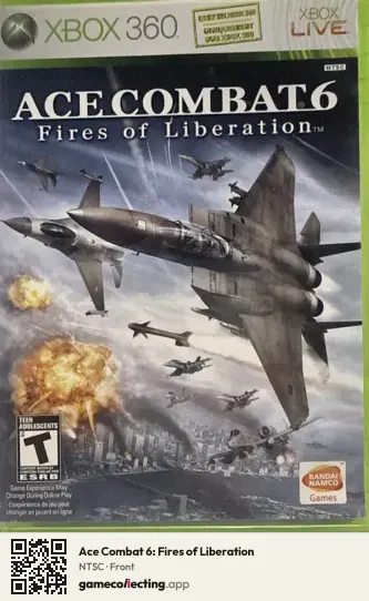 Ace Combat 6: Fires of Liberation Xbox 360, NTSC box front
