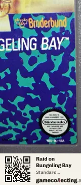 Raid on Bungeling Bay Nintendo Entertainment System, NTSC cartridge label