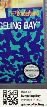 Raid on Bungeling Bay Nintendo Entertainment System, NTSC cartridge label