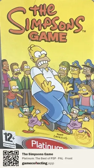 The Simpsons Game PlayStation Portable, PAL box front