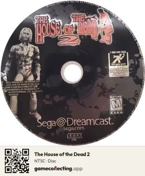 The House of the Dead 2 Sega Dreamcast, NTSC disc