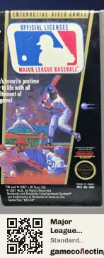 Major League Baseball Nintendo Entertainment System, NTSC cartridge label