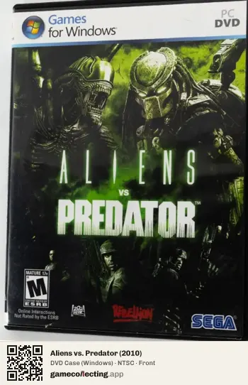 Aliens vs. Predator (2010) Computer, NTSC box front