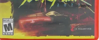 Cyberpunk 2077, the ESRB box on its front
