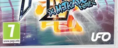 Raiden IV x Mikado Remix, the PEGI square on its front