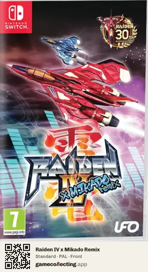 Raiden IV x Mikado Remix Nintendo Switch, PAL box front