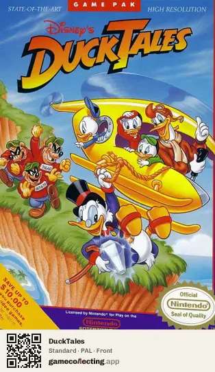 DuckTales Nintendo Entertainment System, PAL box front