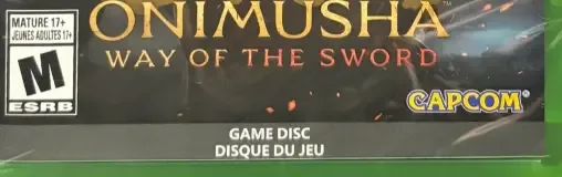 Onimusha: Way of the Sword, the ESRB box on its front