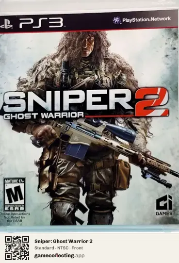 Sniper: Ghost Warrior 2 PlayStation 3, NTSC box front