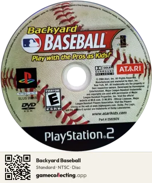 Backyard Baseball PlayStation 2, NTSC disc