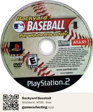 Backyard Baseball PlayStation 2, NTSC disc
