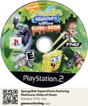 SpongeBob SquarePants featuring Nicktoons: Globs of Doom PlayStation 2, NTSC disc