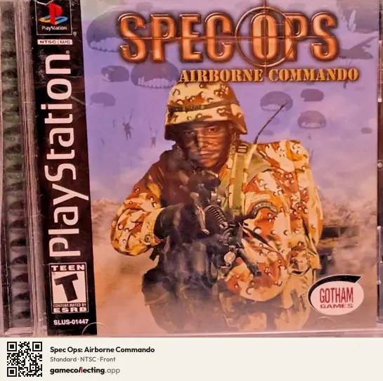 Spec Ops: Airborne Commando PlayStation, NTSC box front