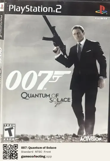 007: Quantum of Solace PlayStation 2, NTSC box front