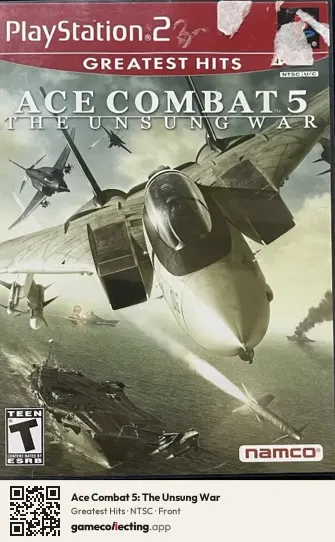 Ace Combat 5: The Unsung War PlayStation 2, NTSC box front