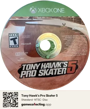 Tony Hawk's Pro Skater 5 Xbox One, NTSC disc