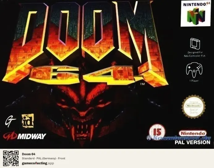 Doom 64 Nintendo 64, Germany box front