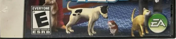 The Sims 2: Apartment Pets, the ESRB box on its front