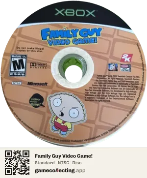 Family Guy Video Game! Xbox, NTSC disc