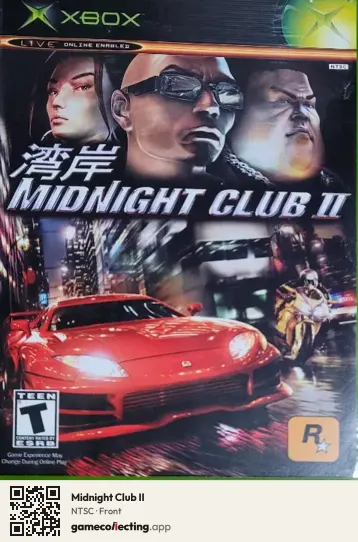 Midnight Club II Xbox, NTSC box front