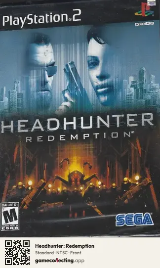 Headhunter: Redemption PlayStation 2, NTSC box front