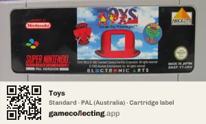 Toys Super Nintendo Entertainment System, PAL cartridge label