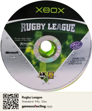 Rugby League Xbox, PAL disc