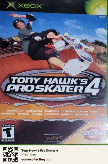 Tony Hawk's Pro Skater 4 Xbox, NTSC box front