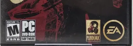 The Saboteur, the ESRB box on its front