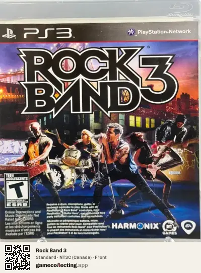 Rock Band 3 PlayStation 3, Canada box front