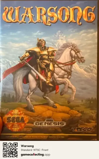Warsong Sega Mega Drive / Genesis, NTSC box front