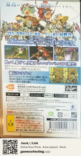 .hack//Link PlayStation Portable, Asia box back