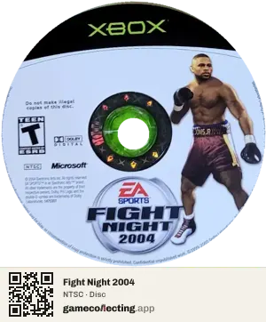 Fight Night 2004 Xbox, NTSC disc