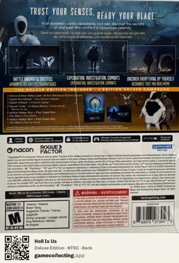 Hell Is Us PlayStation 5, NTSC box back