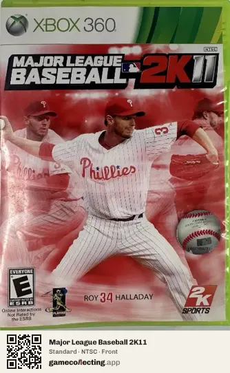 Major League Baseball 2K11 Xbox 360, NTSC box front