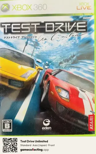 Test Drive Unlimited Xbox 360, Asia box front