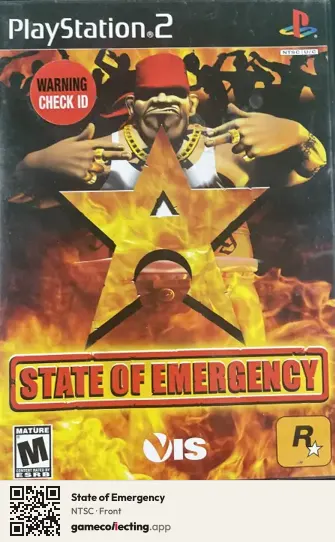 State of Emergency PlayStation 2, NTSC box front