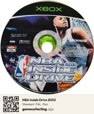NBA Inside Drive 2002 Xbox, PAL disc