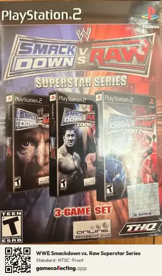 WWE Smackdown vs. Raw Superstar Series PlayStation 2, NTSC box front