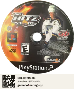 NHL Hitz 20-03 PlayStation 2, NTSC disc