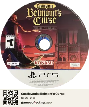 Castlevania: Belmont's Curse PlayStation 5, NTSC disc