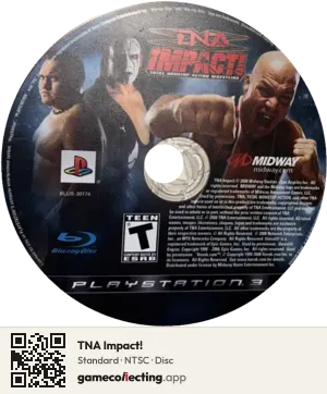 TNA Impact! PlayStation 3, NTSC disc