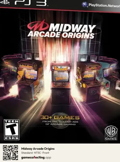 Midway Arcade Origins PlayStation 3, NTSC box front