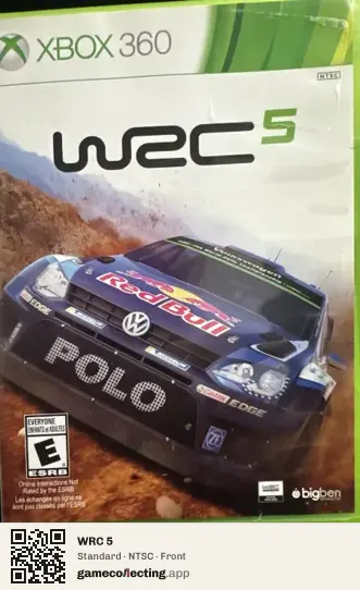WRC 5 Xbox 360, NTSC box front