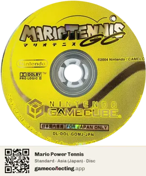 Mario Power Tennis Nintendo GameCube, Asia disc